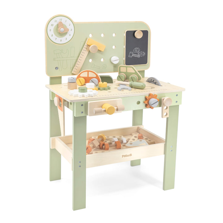 Mesa de herramientas de madera PolarB, juguete didáctico de motricidad fina