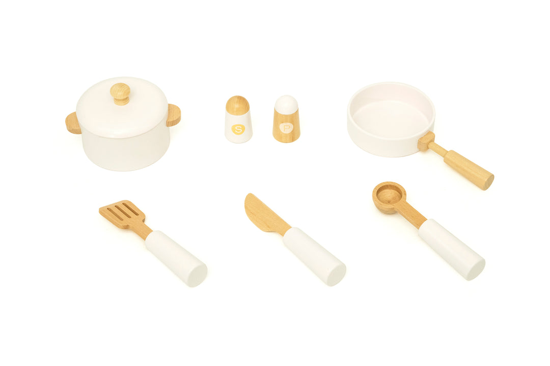 Accesorios de cocina de madera estilo Montessori para niños