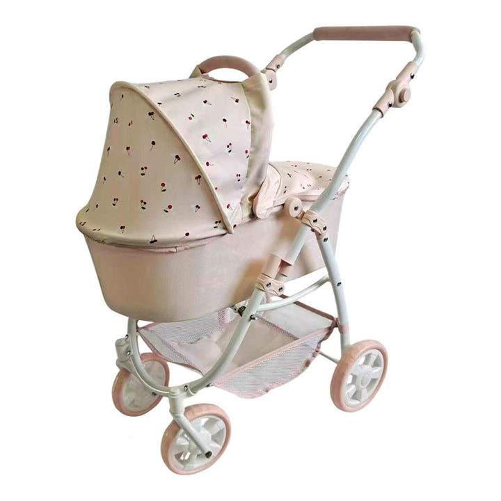 Coche de muñecas travel system vista lateral, juguete de paseo para niños