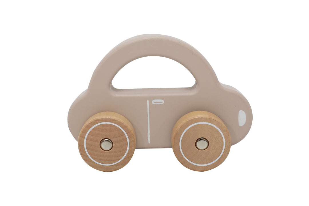Auto de madera café de juguete estilo nórdico, duradero para generaciones