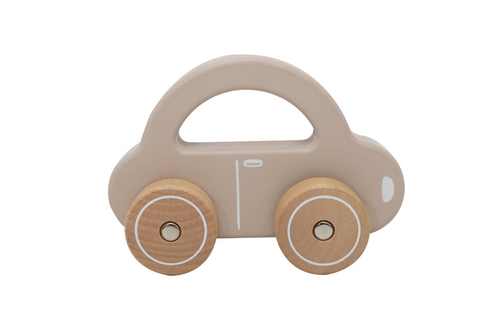 Auto de madera café de juguete estilo nórdico, duradero para generaciones