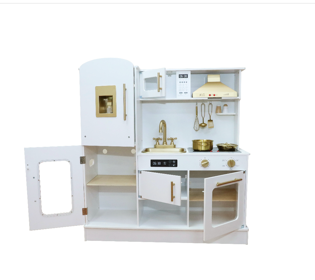 Mueble Cocina de juguete estilo montessori color blanco