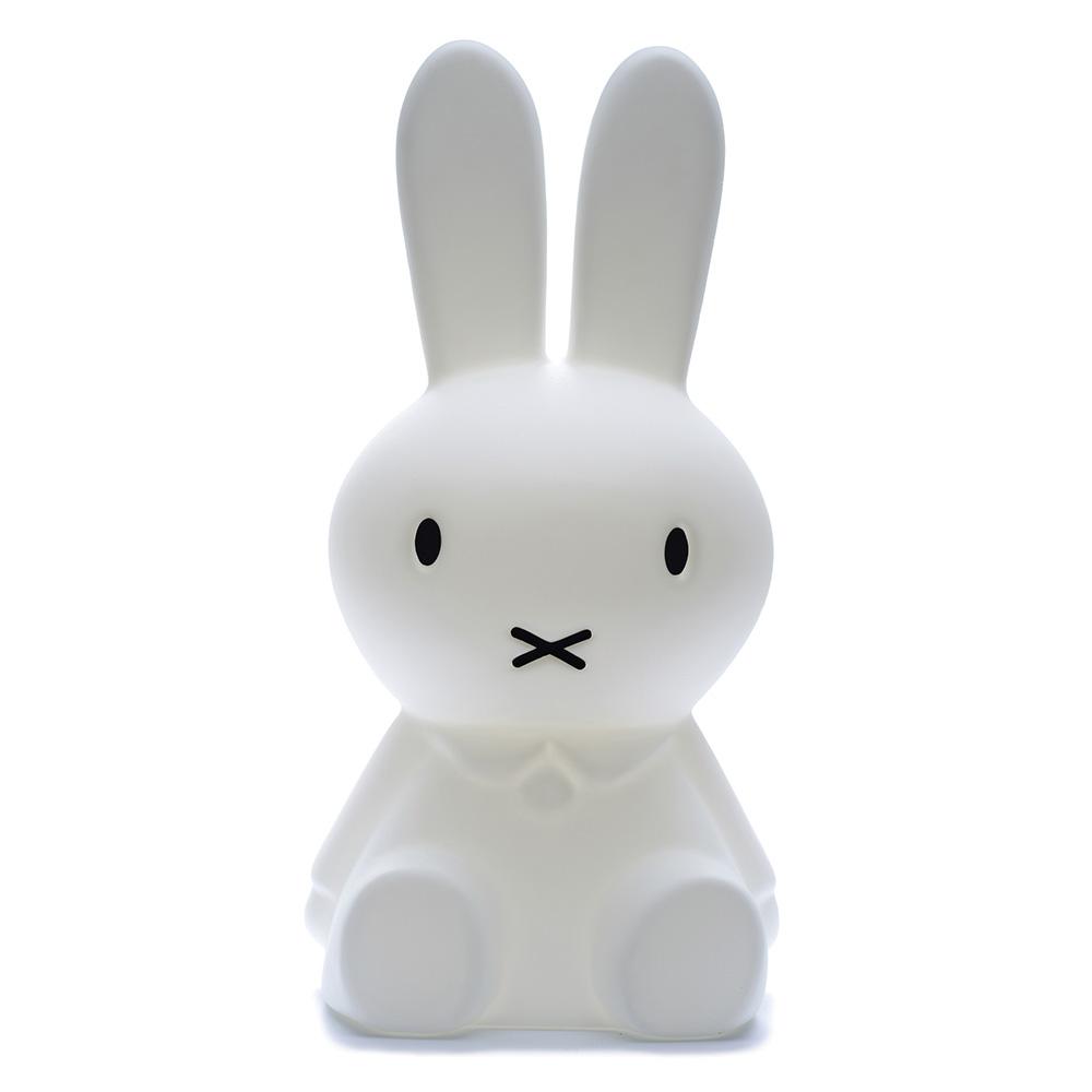 Lámpara de noche espantapájaros de silicona con forma de conejo blanco, luz quitamiedos recargable para dormitorio infantil
