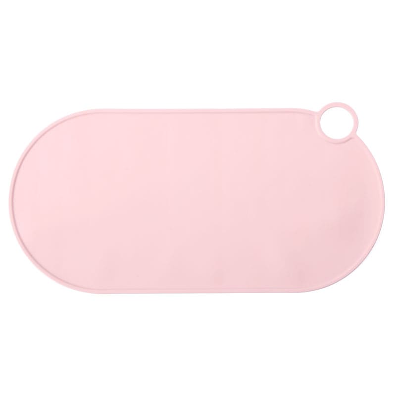 Mat de silicona rosado para cocina, individual ovalado flexible