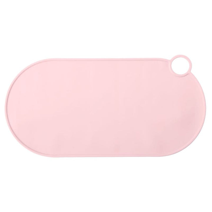 Mat de silicona rosado para cocina, individual ovalado flexible
