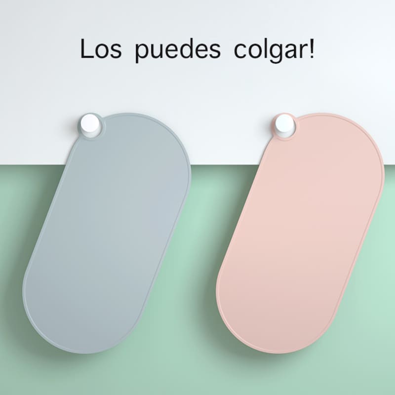 Individuales de silicona fáciles de lavar y guardar, accesorio para alimentación infantil con gancho para colgar