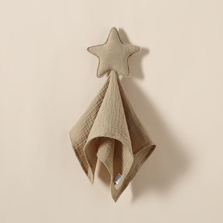 Tuto de apego con forma de estrella de muselina suave para estimulación sensorial