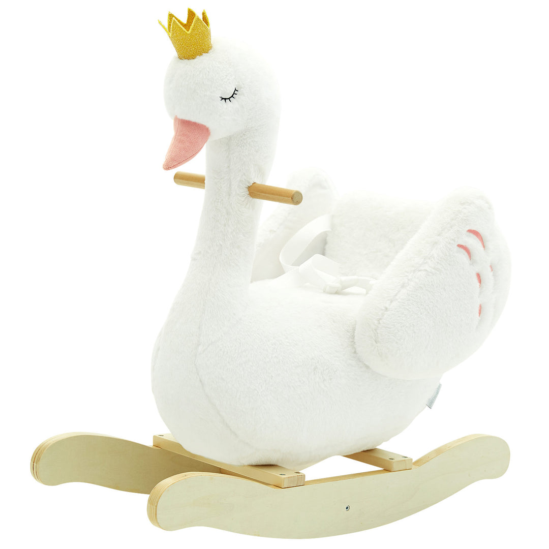 Balancín cisne de madera para bebés, juguete que desarrolla el equilibrio